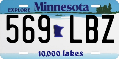 MN license plate 569LBZ