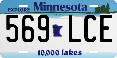 MN license plate 569LCE