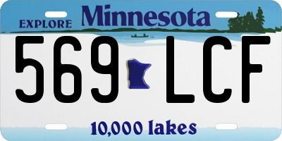 MN license plate 569LCF