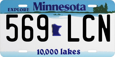 MN license plate 569LCN