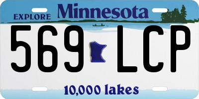 MN license plate 569LCP