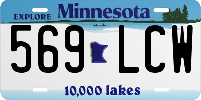 MN license plate 569LCW