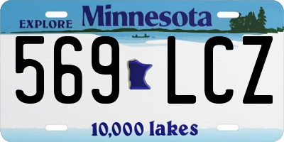 MN license plate 569LCZ