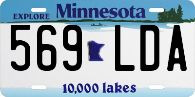 MN license plate 569LDA