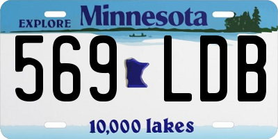 MN license plate 569LDB