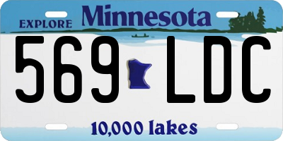 MN license plate 569LDC