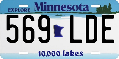 MN license plate 569LDE