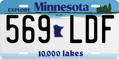 MN license plate 569LDF