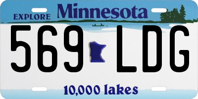 MN license plate 569LDG