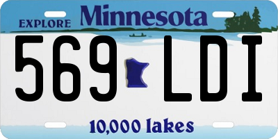 MN license plate 569LDI