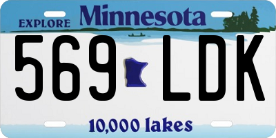 MN license plate 569LDK