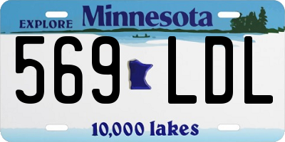 MN license plate 569LDL