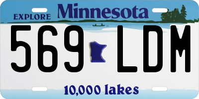 MN license plate 569LDM