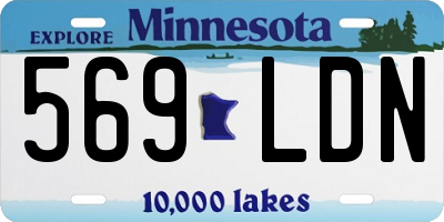MN license plate 569LDN