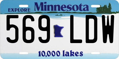 MN license plate 569LDW