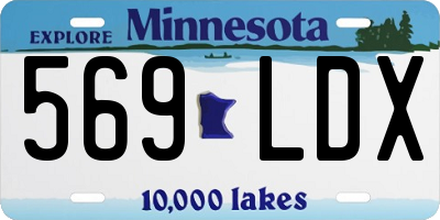 MN license plate 569LDX