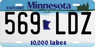 MN license plate 569LDZ