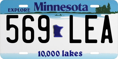 MN license plate 569LEA