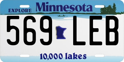 MN license plate 569LEB