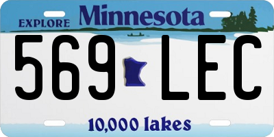 MN license plate 569LEC