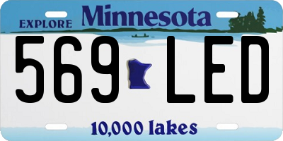 MN license plate 569LED