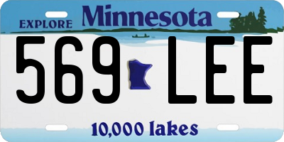 MN license plate 569LEE