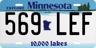 MN license plate 569LEF