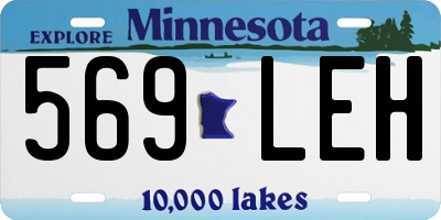 MN license plate 569LEH