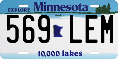 MN license plate 569LEM