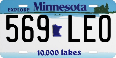 MN license plate 569LEO
