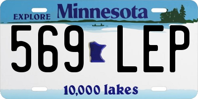 MN license plate 569LEP