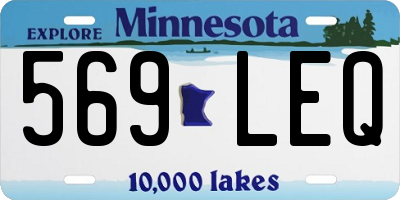 MN license plate 569LEQ