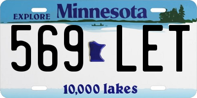 MN license plate 569LET
