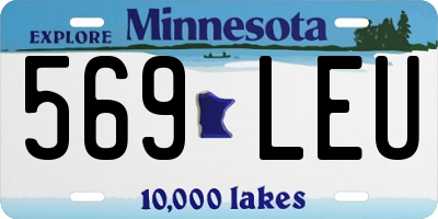MN license plate 569LEU