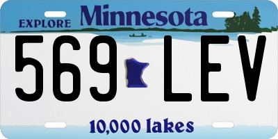 MN license plate 569LEV