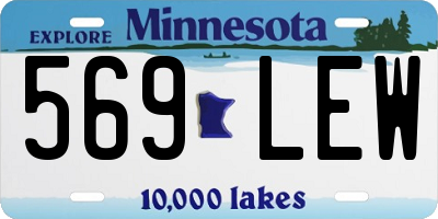 MN license plate 569LEW