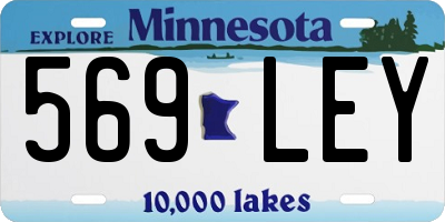 MN license plate 569LEY