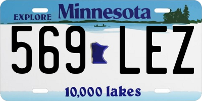 MN license plate 569LEZ