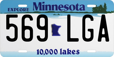 MN license plate 569LGA