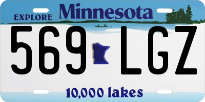 MN license plate 569LGZ