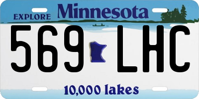 MN license plate 569LHC