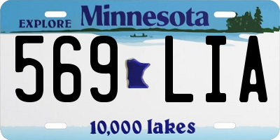 MN license plate 569LIA