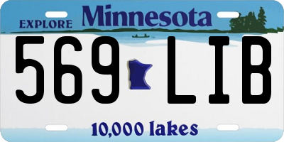 MN license plate 569LIB