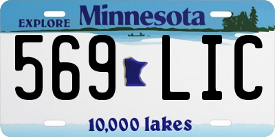 MN license plate 569LIC
