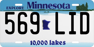 MN license plate 569LID