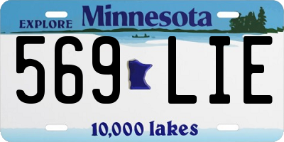 MN license plate 569LIE
