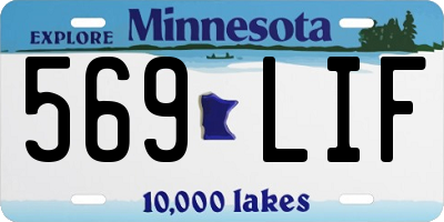 MN license plate 569LIF
