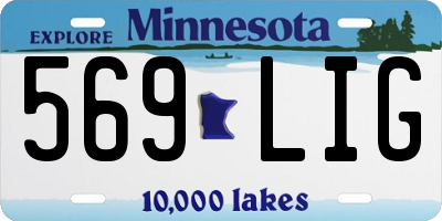 MN license plate 569LIG