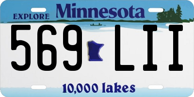MN license plate 569LII