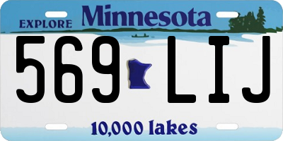 MN license plate 569LIJ
